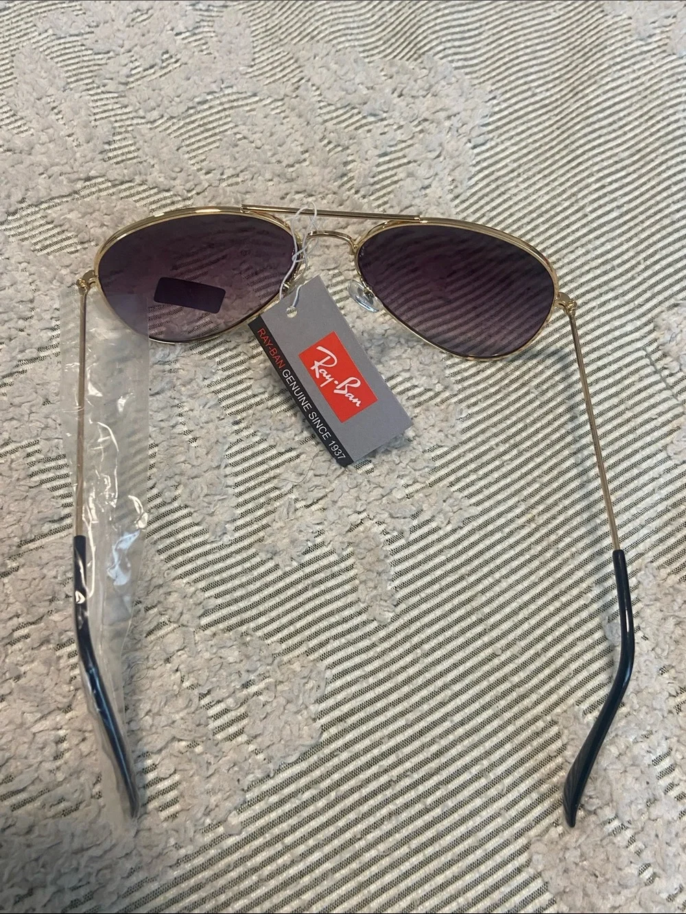 Gold Frame Sunglasses with Purple Lenses